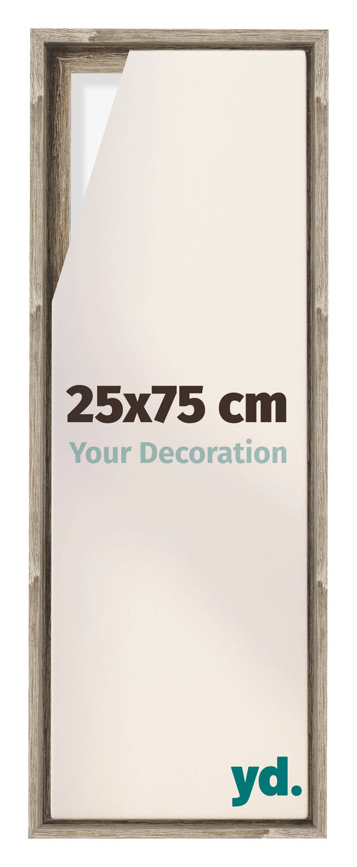 Lyon MDF Canvas Floater Frame 25x75cm Sonoma Oak Voorzijde Maat | Yourdecoration.com