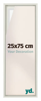 Lyon MDF Canvas Floater Frame 25x75cm White Matte Front Size | Yourdecoration.com