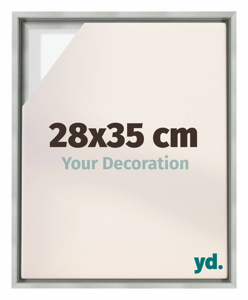 Lyon MDF Canvas Floater Frame 28x35cm Silver Matte Front Size | Yourdecoration.com