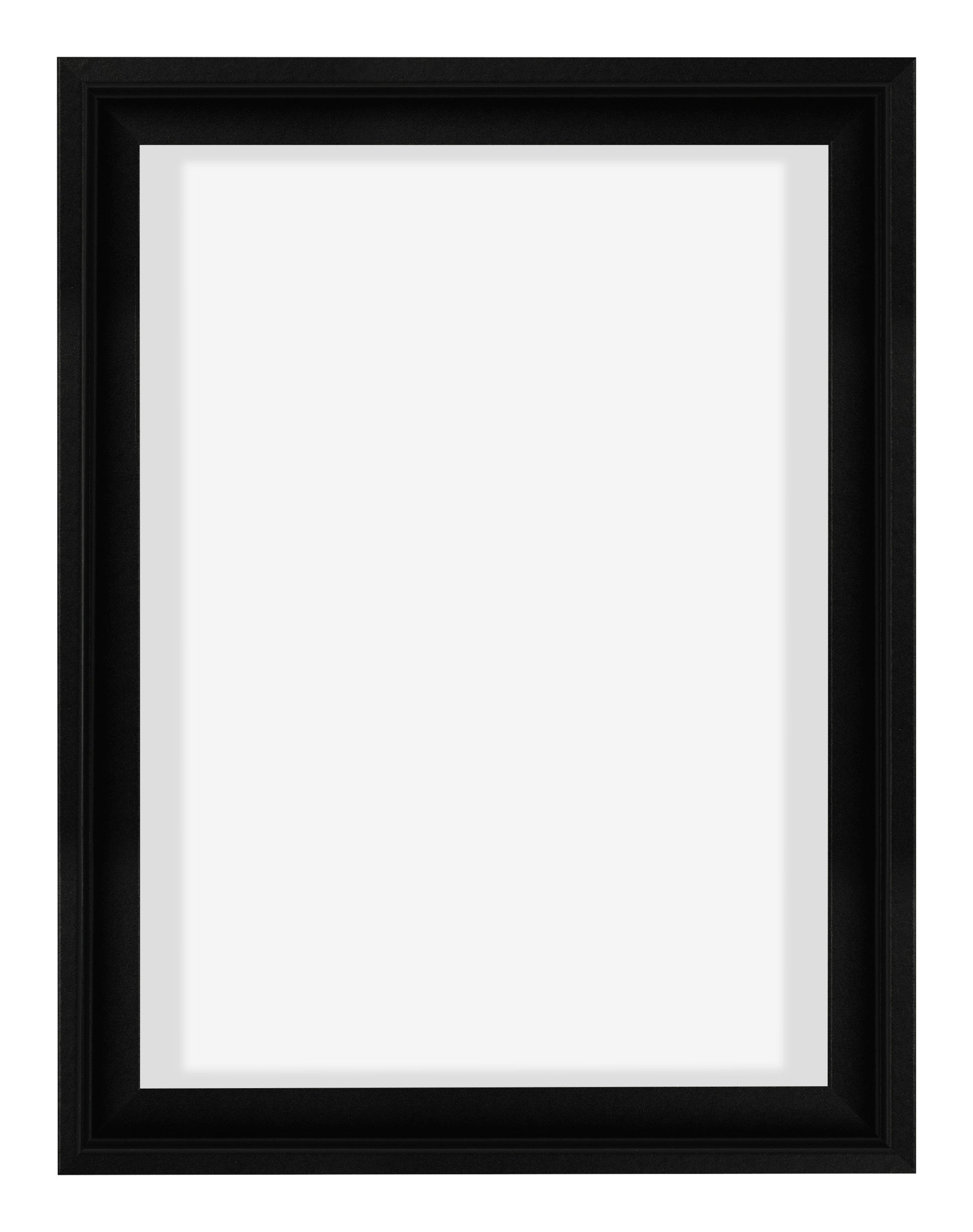 Lyon MDF Canvas Floater Frame 3 4 Black Matte Front | Yourdecoration.com