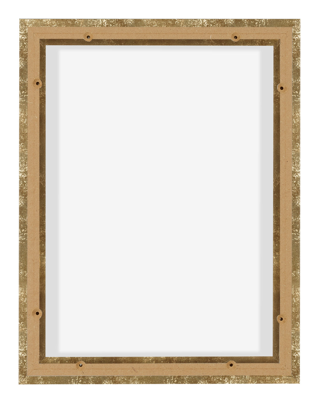 Lyon MDF Canvas Floater Frame 3 4 Gold Antique Back | Yourdecoration.com