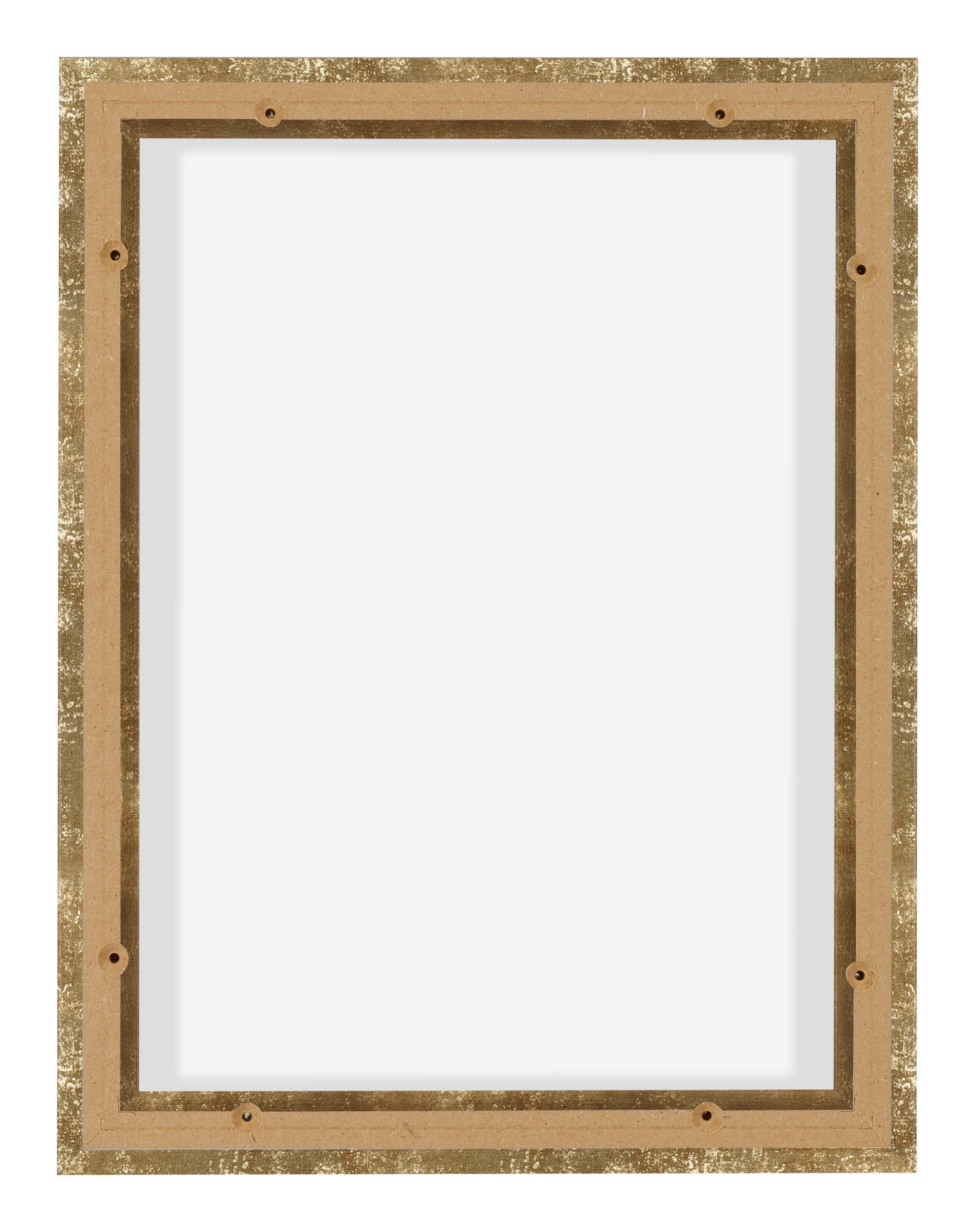 Lyon MDF Canvas Floater Frame 3 4 Gold Antique Back | Yourdecoration.com