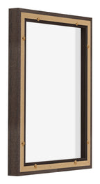 Lyon MDF Canvas Floater Frame 3 4 Oak Dark Back Oblique | Yourdecoration.com