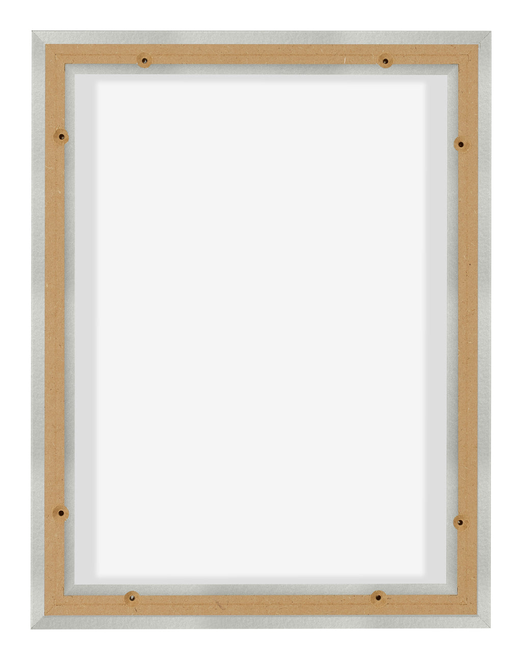 Lyon MDF Canvas Floater Frame 3 4 Silver Matte Back | Yourdecoration.com