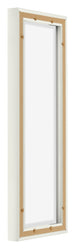 Lyon MDF Canvas Floater Frame 3 4 White Matte Back Oblique | Yourdecoration.com