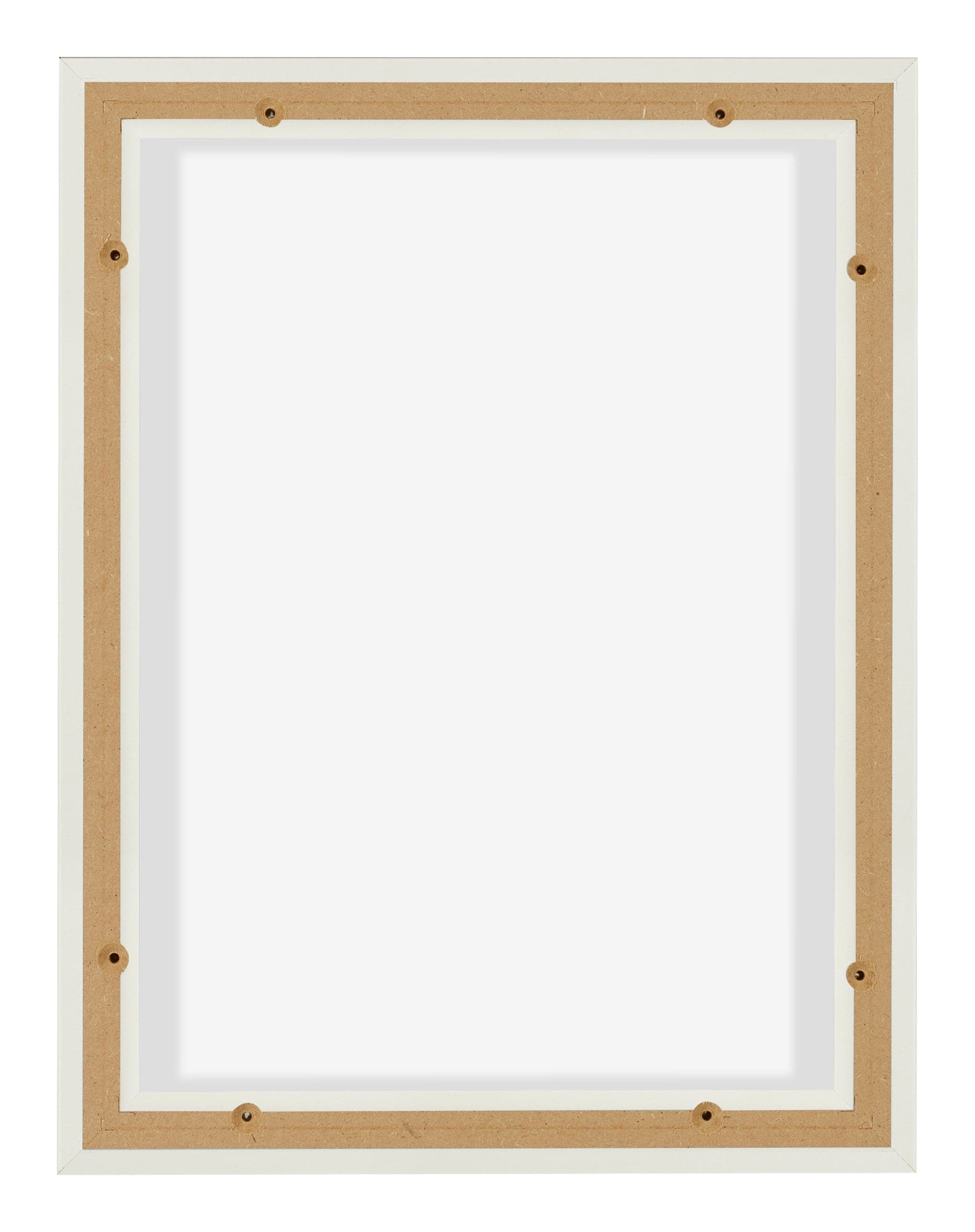 Lyon MDF Canvas Floater Frame 3 4 White Matte Back | Yourdecoration.com
