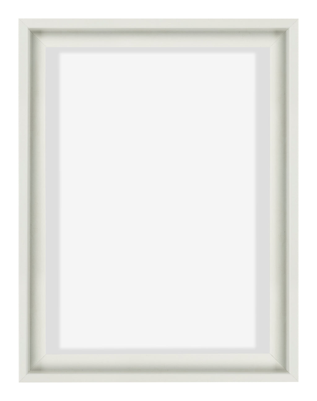 Lyon MDF Canvas Floater Frame 3 4 White Matte Front | Yourdecoration.com