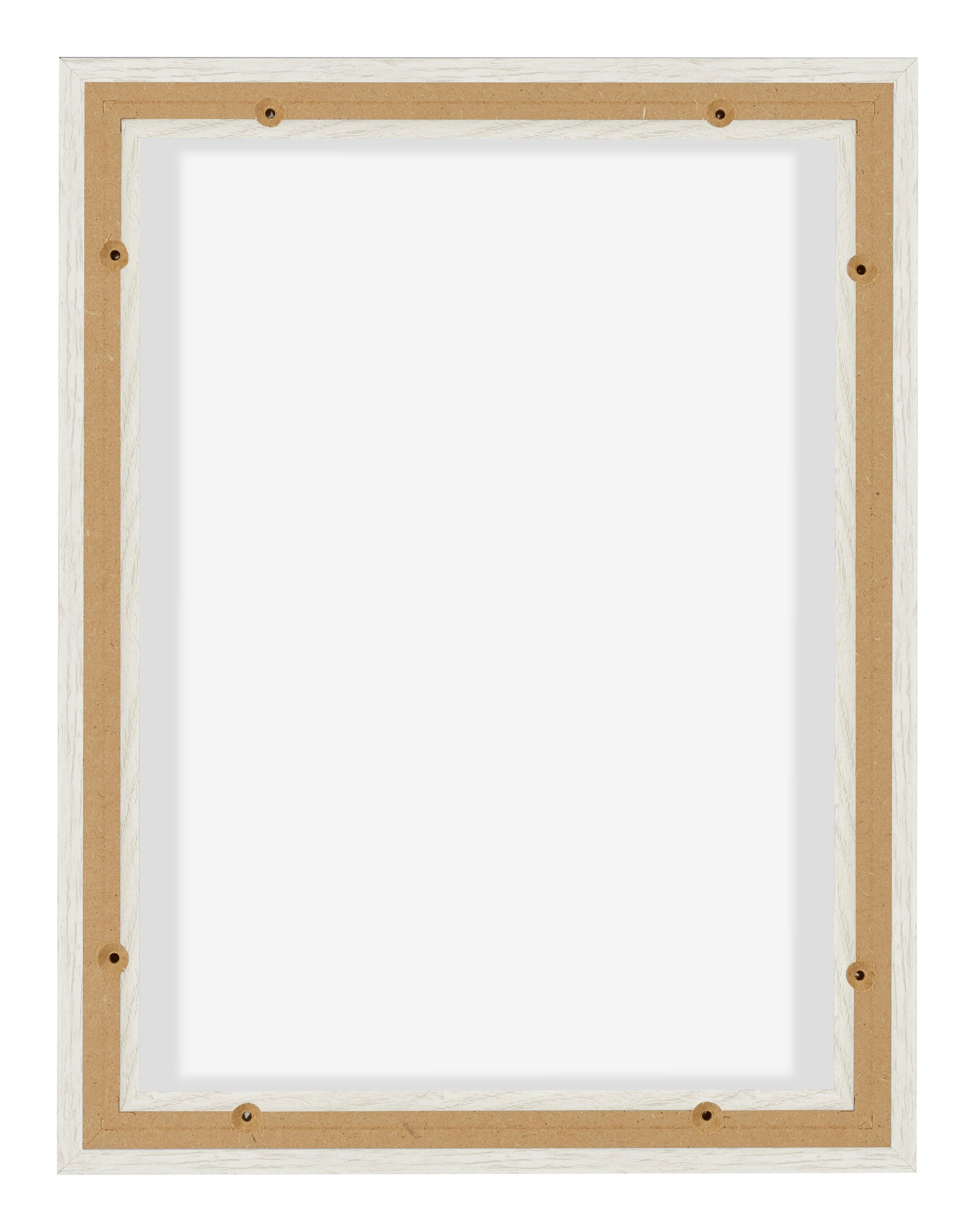 Lyon MDF Canvas Floater Frame 3 4 White Wash Back | Yourdecoration.com