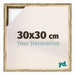 Lyon MDF Canvas Floater Frame 30x30cm Gold Antique Front Size | Yourdecoration.com