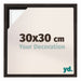 Lyon MDF Canvas Floater Frame 30x30cm Oak Dark Front Size | Yourdecoration.com