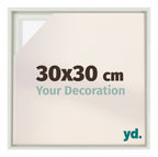 Lyon MDF Canvas Floater Frame 30x30cm White Matte Front Size | Yourdecoration.com