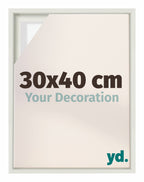 Lyon MDF Canvas Floater Frame 30x40cm White Matte Front Size | Yourdecoration.com
