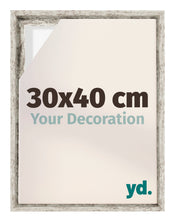 Lyon MDF Canvas Floater Frame 30x40cm White Vintage Voorzijde Maat | Yourdecoration.com