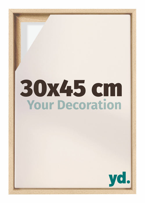Lyon MDF Canvas Floater Frame 30x45cm Beech Front Size | Yourdecoration.com