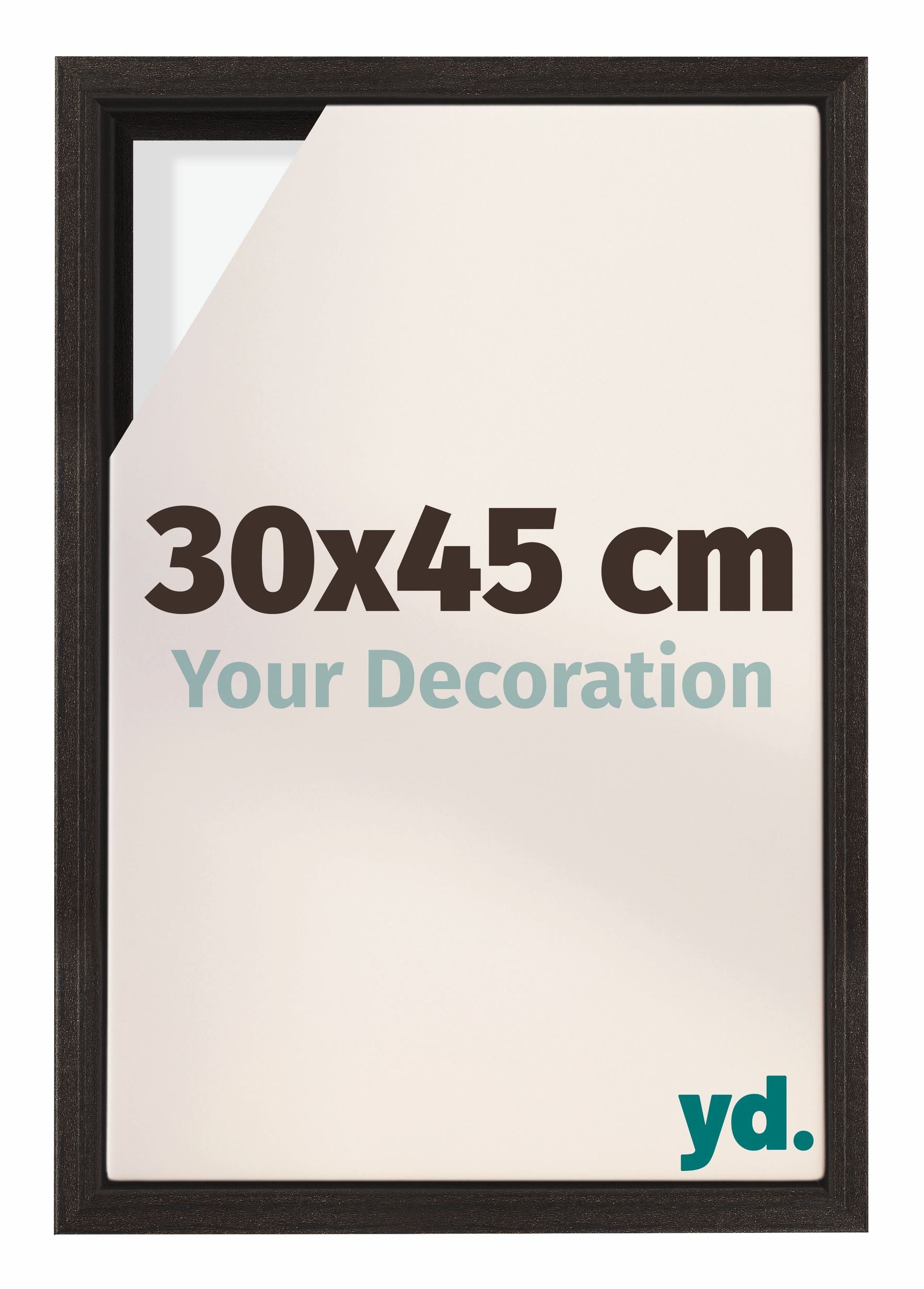 Lyon MDF Canvas Floater Frame 30x45cm Oak Dark Front Size | Yourdecoration.com