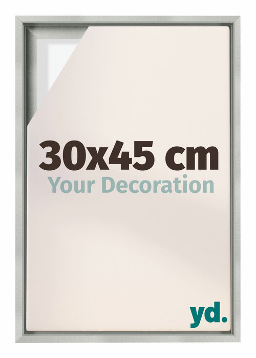 Lyon MDF Canvas Floater Frame 30x45cm Silver Matte Front Size | Yourdecoration.com