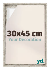 Lyon MDF Canvas Floater Frame 30x45cm White Vintage Voorzijde Maat | Yourdecoration.com
