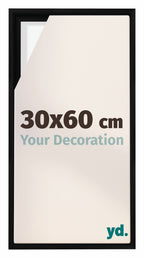 Lyon MDF Canvas Floater Frame 30x60cm Black Matte Front Size | Yourdecoration.com