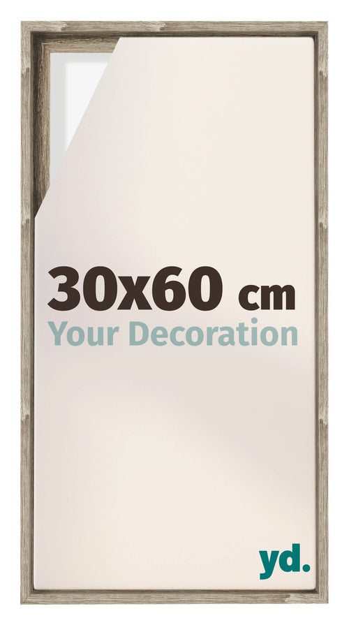 Lyon MDF Canvas Floater Frame 30x60cm Sonoma Oak Voorzijde Maat | Yourdecoration.com