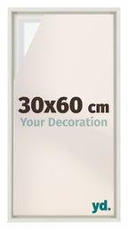 Lyon MDF Canvas Floater Frame 30x60cm White Matte Front Size | Yourdecoration.com