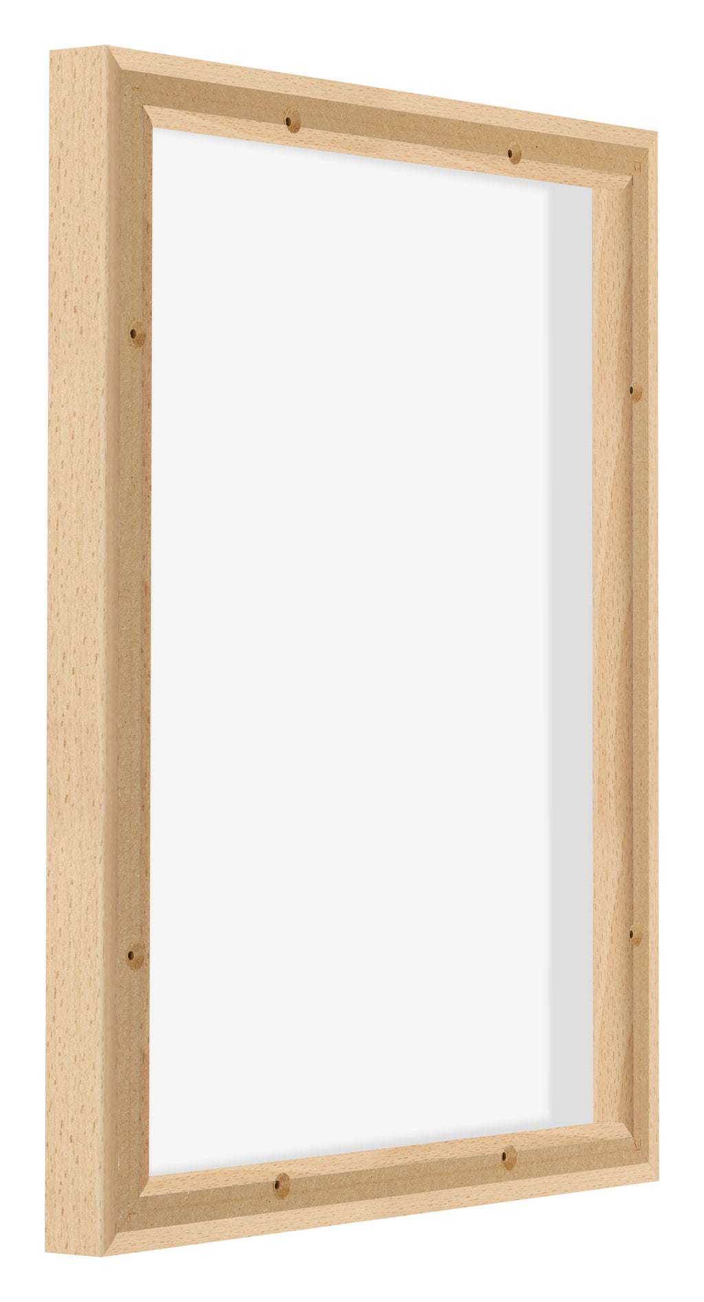 Lyon MDF Canvas Floater Frame 4 5 Beech Back Oblique | Yourdecoration.com