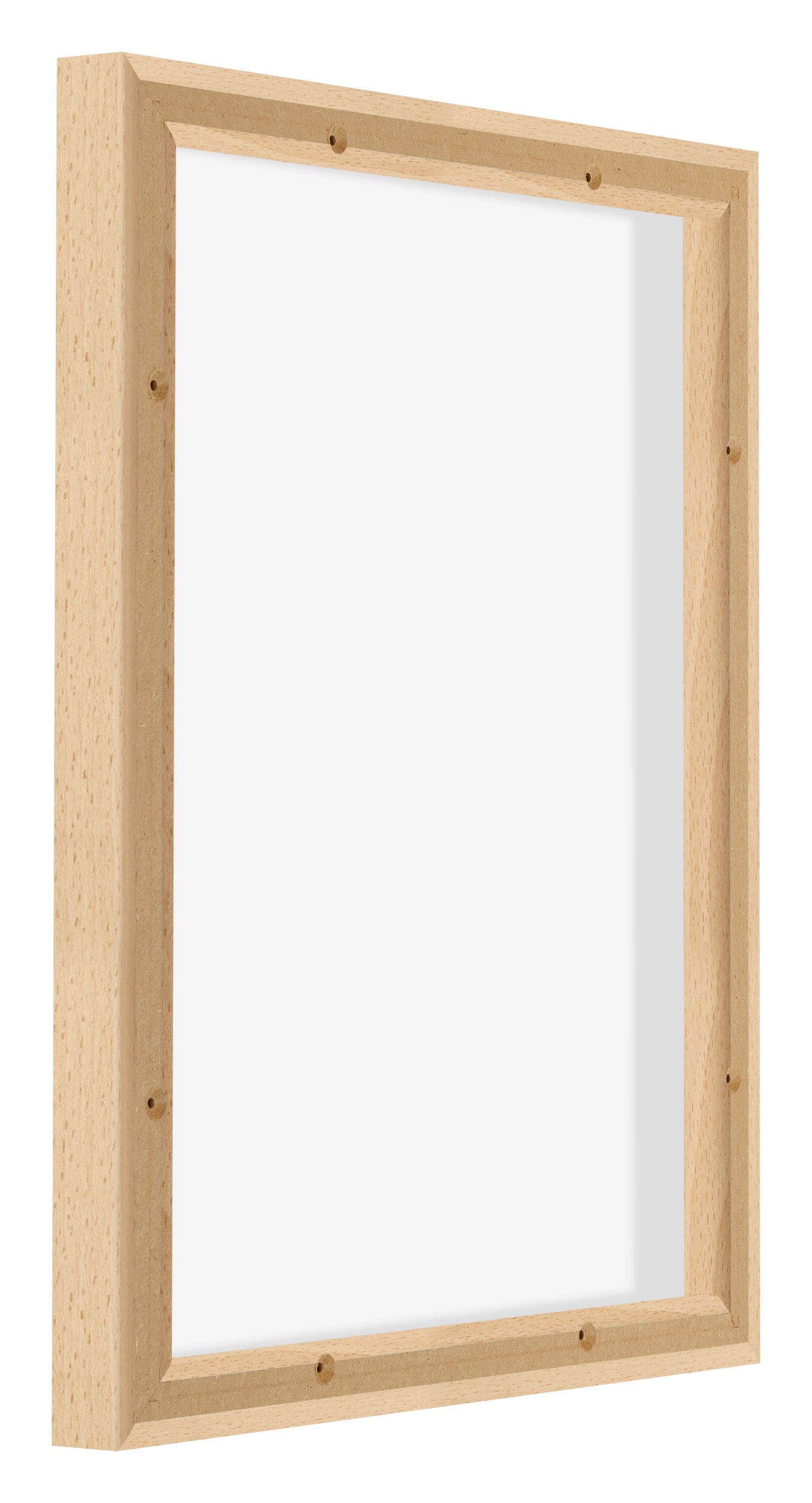 Lyon MDF Canvas Floater Frame 4 5 Beech Back Oblique | Yourdecoration.com
