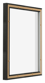 Lyon MDF Canvas Floater Frame 4 5 Black Matte Back Oblique | Yourdecoration.com