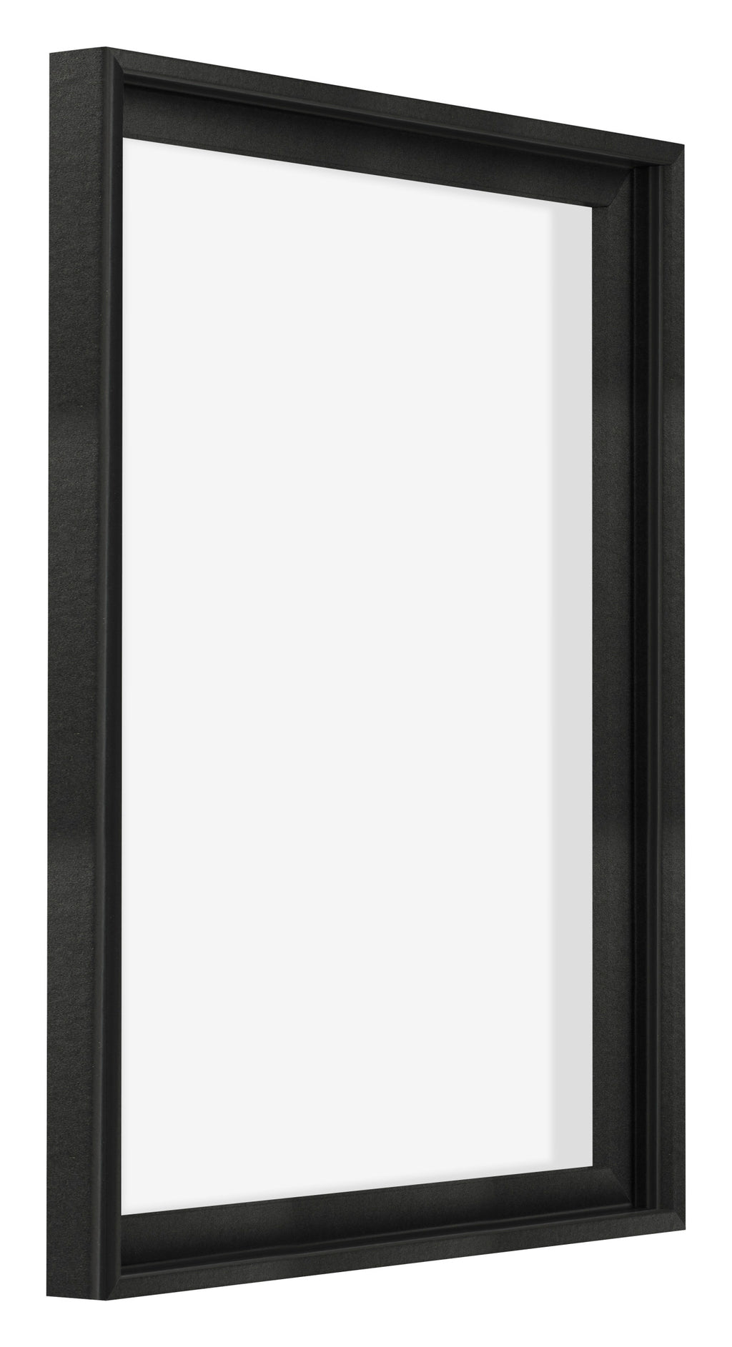 Lyon MDF Canvas Floater Frame 4 5 Black Matte Front Oblique | Yourdecoration.com