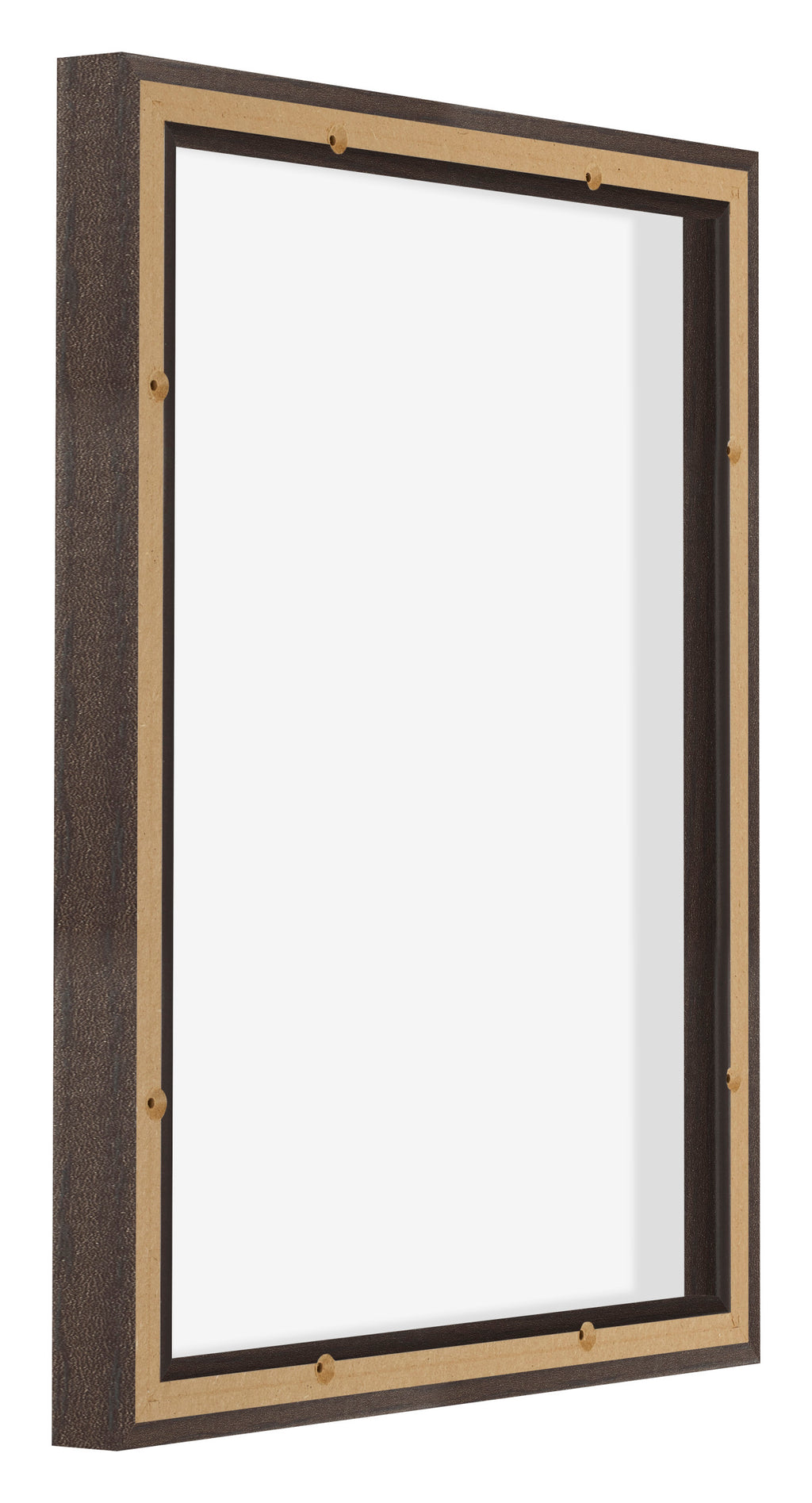 Lyon MDF Canvas Floater Frame 4 5 Oak Dark Back Oblique | Yourdecoration.com