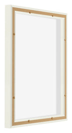 Lyon MDF Canvas Floater Frame 4 5 White Matte Back Oblique | Yourdecoration.com