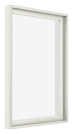 Lyon MDF Canvas Floater Frame 4 5 White Matte Front Oblique | Yourdecoration.com