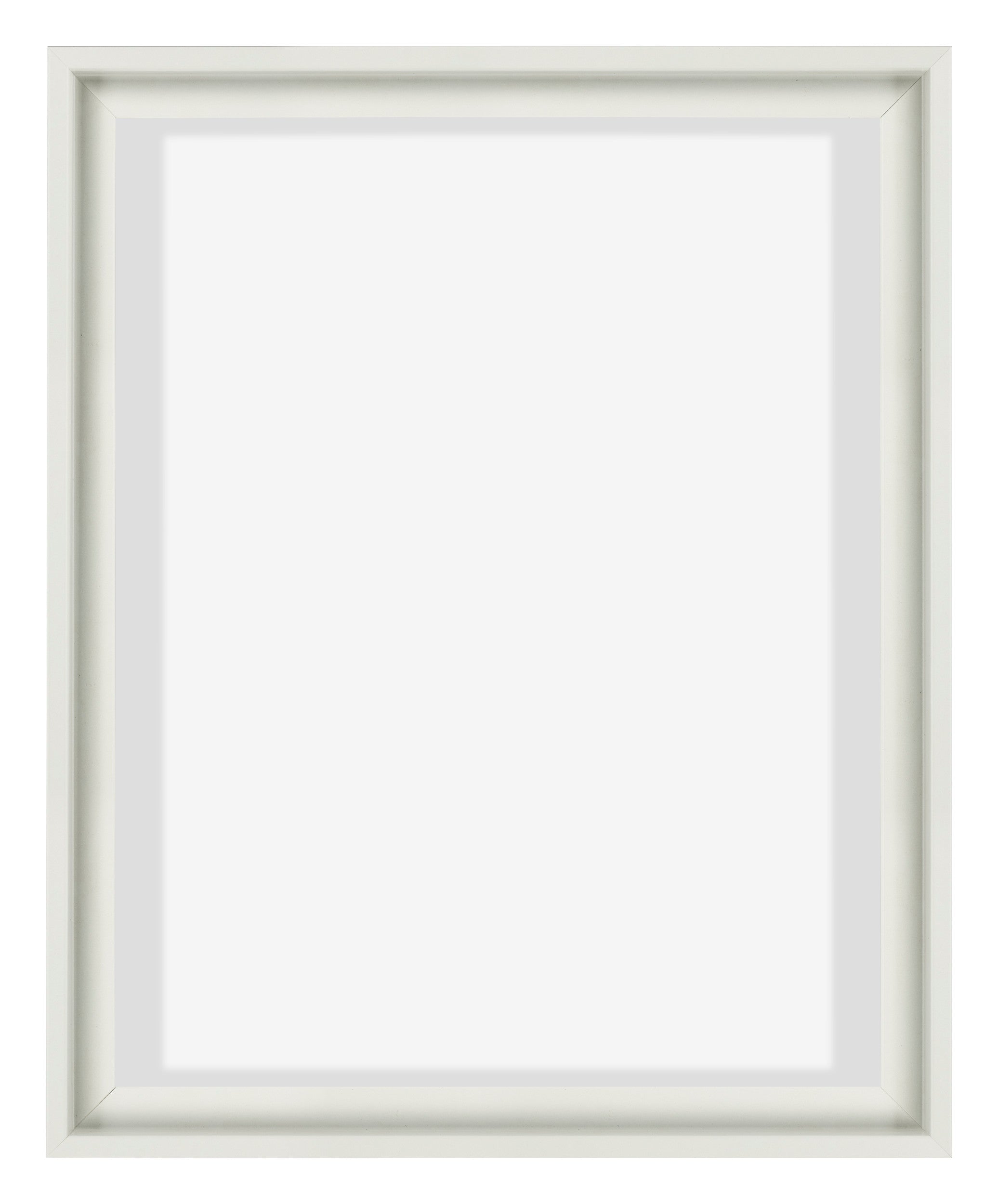 Lyon MDF Canvas Floater Frame 4 5 White Matte Front | Yourdecoration.com
