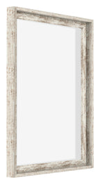 Lyon MDF Canvas Floater Frame 4 5 White Vintage Front Oblique | Yourdecoration.com