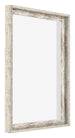 Lyon MDF Canvas Floater Frame 4 5 White Vintage Front Oblique | Yourdecoration.com