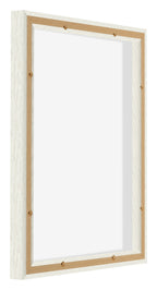 Lyon MDF Canvas Floater Frame 4 5 White Wash Back Oblique | Yourdecoration.com