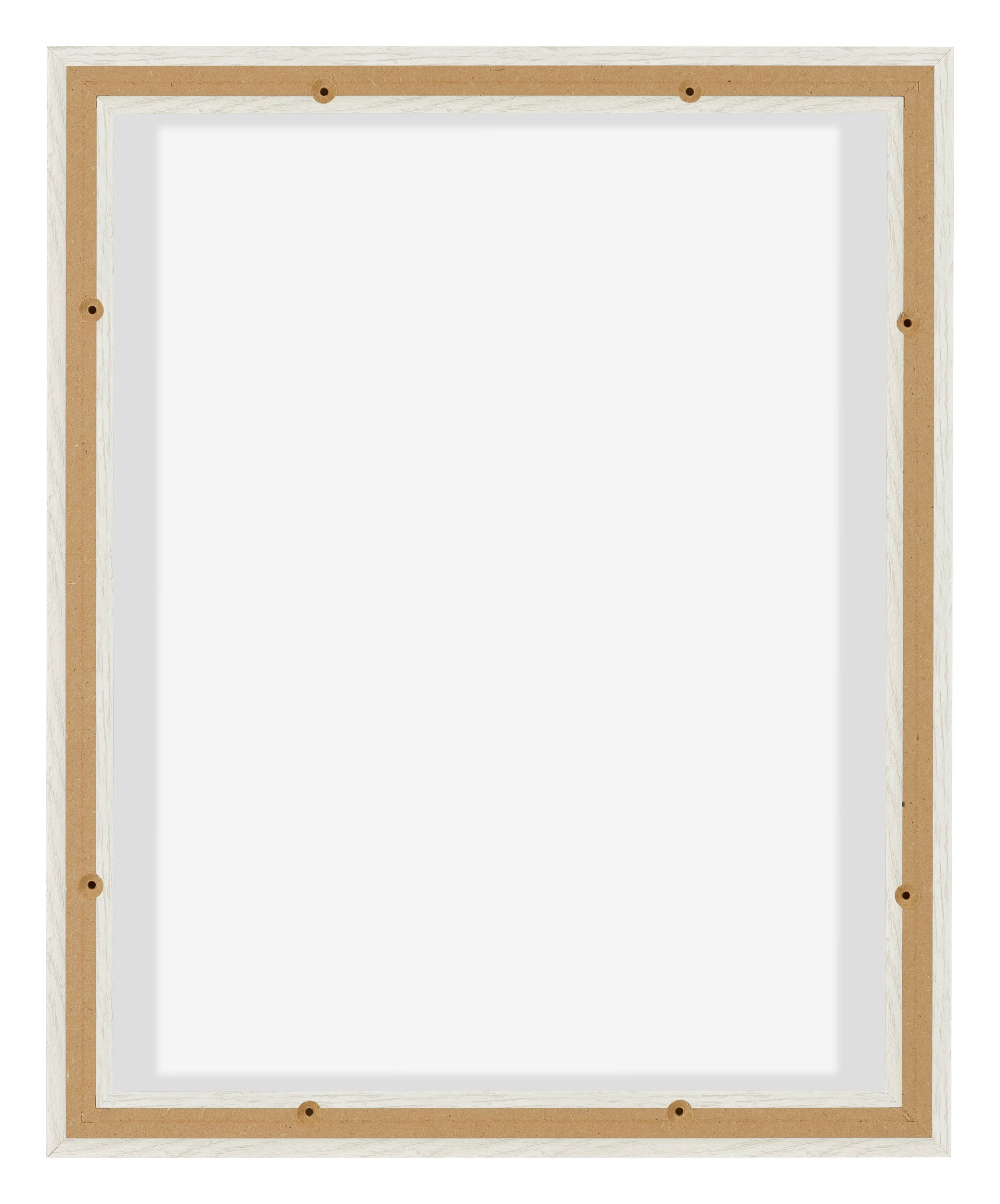 Lyon MDF Canvas Floater Frame 4 5 White Wash Back | Yourdecoration.com