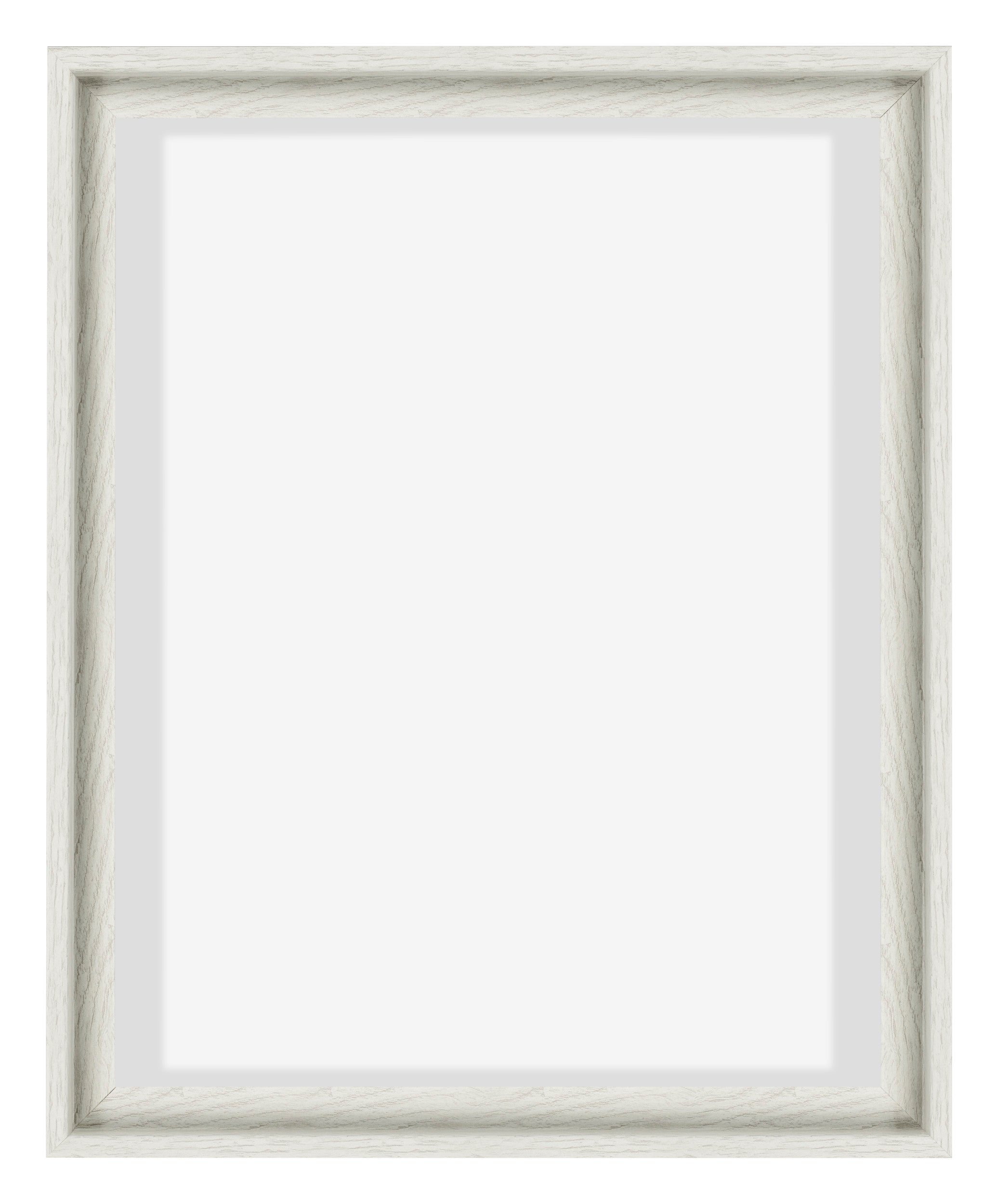 Lyon MDF Canvas Floater Frame 4 5 White Wash Front | Yourdecoration.com