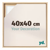 Lyon MDF Canvas Floater Frame 40x40cm Beech Front Size | Yourdecoration.com