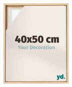 Lyon MDF Canvas Floater Frame 40x50cm Beech Front Size | Yourdecoration.com
