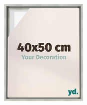 Lyon MDF Canvas Floater Frame 40x50cm Silver Matte Front Size | Yourdecoration.com