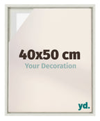 Lyon MDF Canvas Floater Frame 40x50cm White Wash Voorzijde Maat | Yourdecoration.com