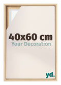 Lyon MDF Canvas Floater Frame 40x60cm Beech Front Size | Yourdecoration.com