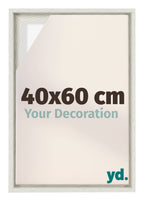 Lyon MDF Canvas Floater Frame 40x60cm White Wash Voorzijde Maat | Yourdecoration.com
