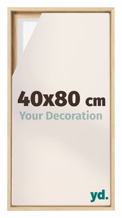 Lyon MDF Canvas Floater Frame 40x80cm Beech Front Size | Yourdecoration.com