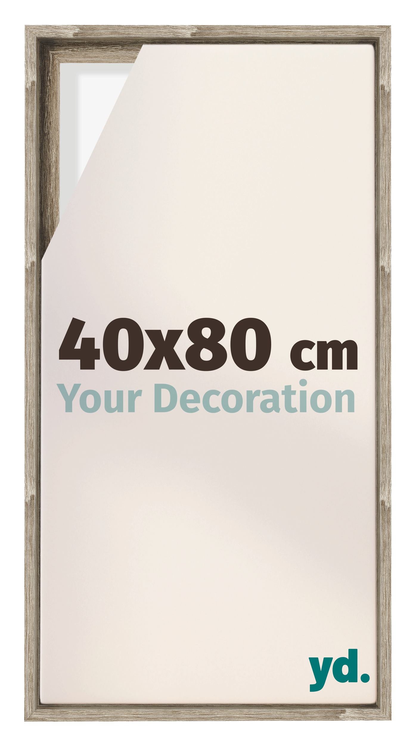 Lyon MDF Canvas Floater Frame 40x80cm Sonoma Oak Voorzijde Maat | Yourdecoration.com