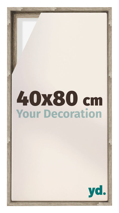 Lyon MDF Canvas Floater Frame 40x80cm Sonoma Oak Voorzijde Maat | Yourdecoration.com
