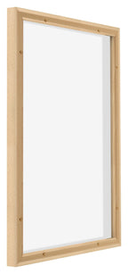 Lyon MDF Canvas Floater Frame 5 7 Beech Back Oblique | Yourdecoration.com