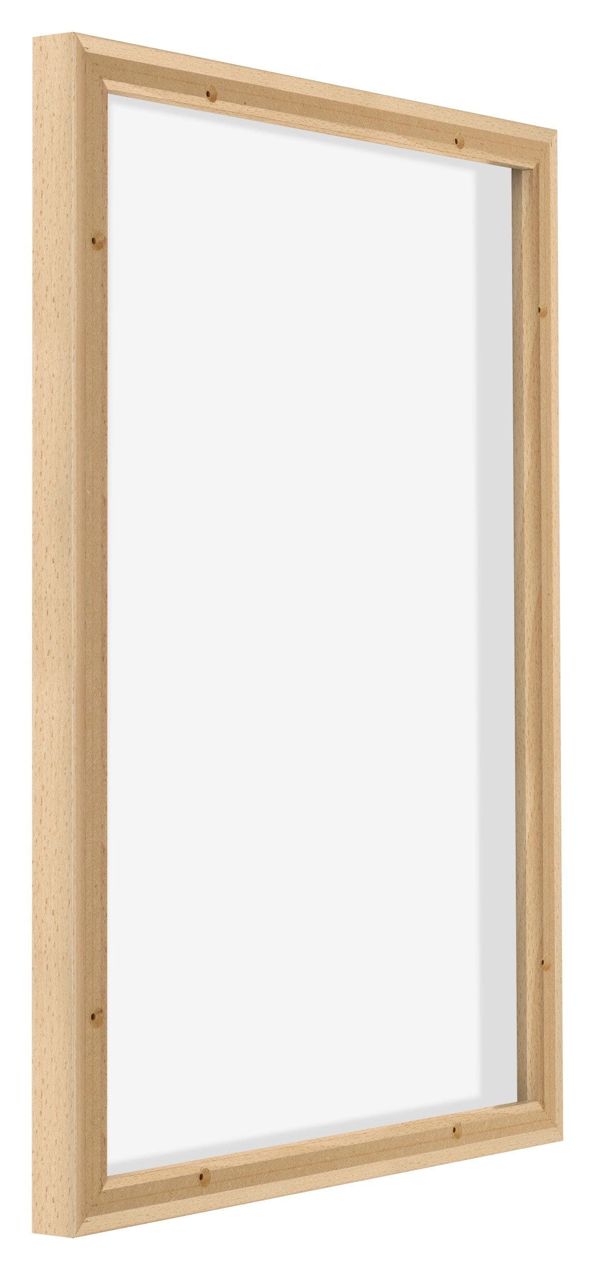 Lyon MDF Canvas Floater Frame 5 7 Beech Back Oblique | Yourdecoration.com