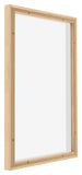 Lyon MDF Canvas Floater Frame 5 7 Beech Back Oblique | Yourdecoration.com