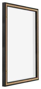 Lyon MDF Canvas Floater Frame 5 7 Black Matte Back Oblique | Yourdecoration.com